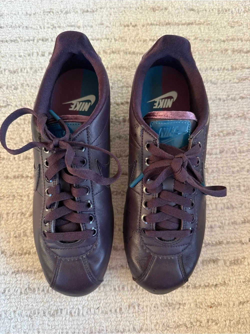 Nike Classic Cortez Premium Nocturne Port Wine Space Blue AJ0135-600 Women 8